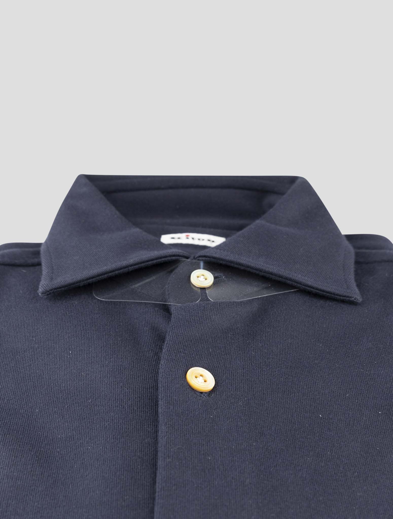 Kiton Blue Cotton Shirt