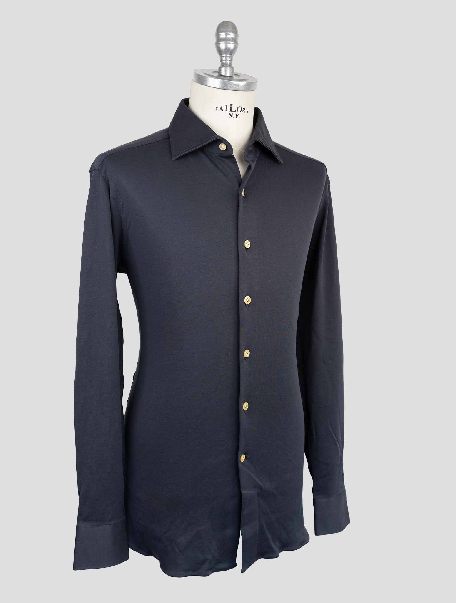 Kiton Gray Cotton Shirt