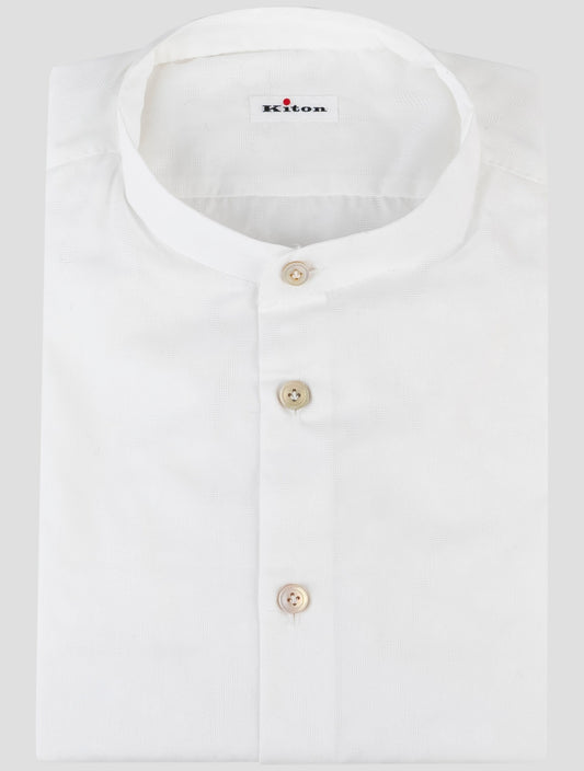 Kiton White Cotton Shirt