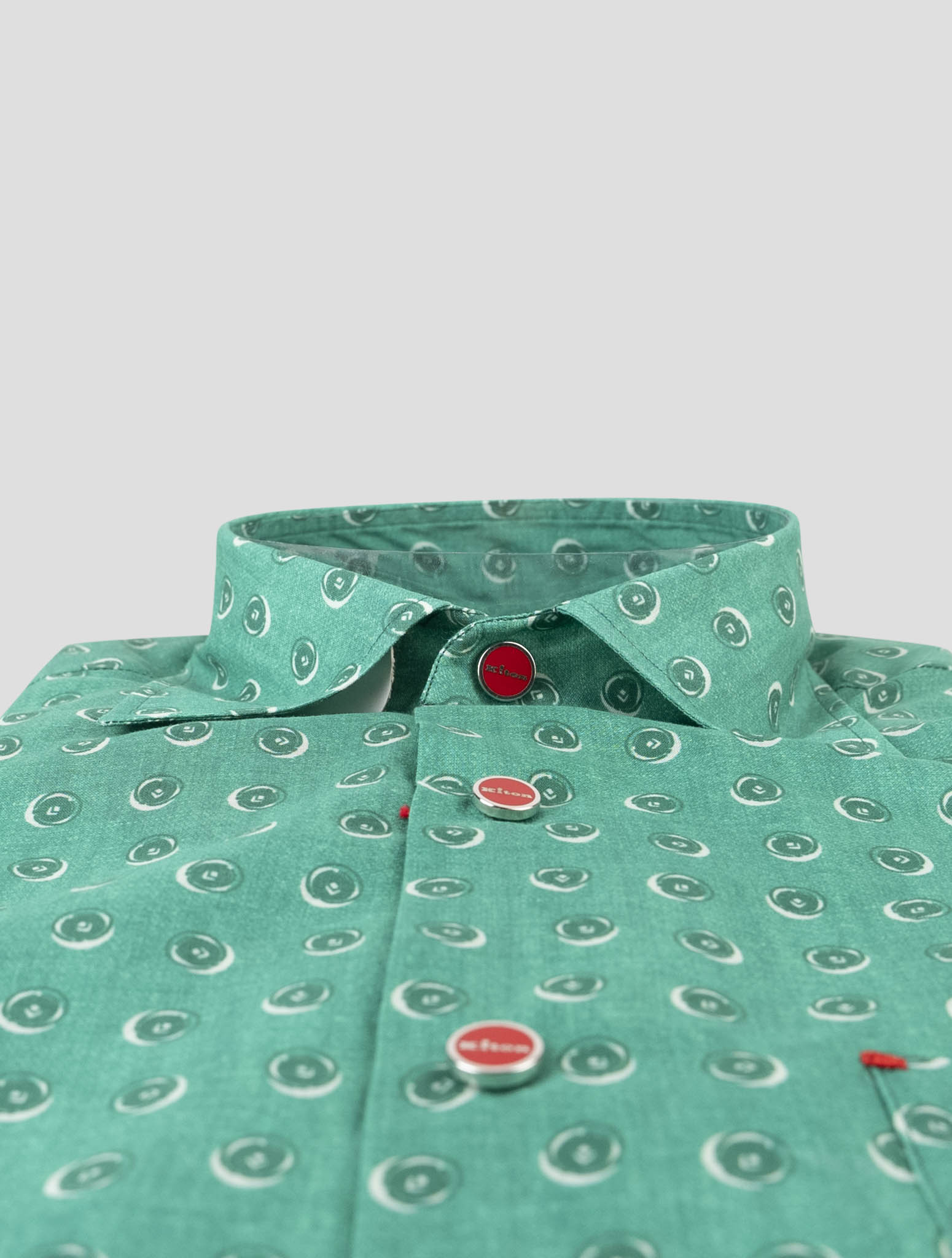 Kiton Green Cotton Shirt