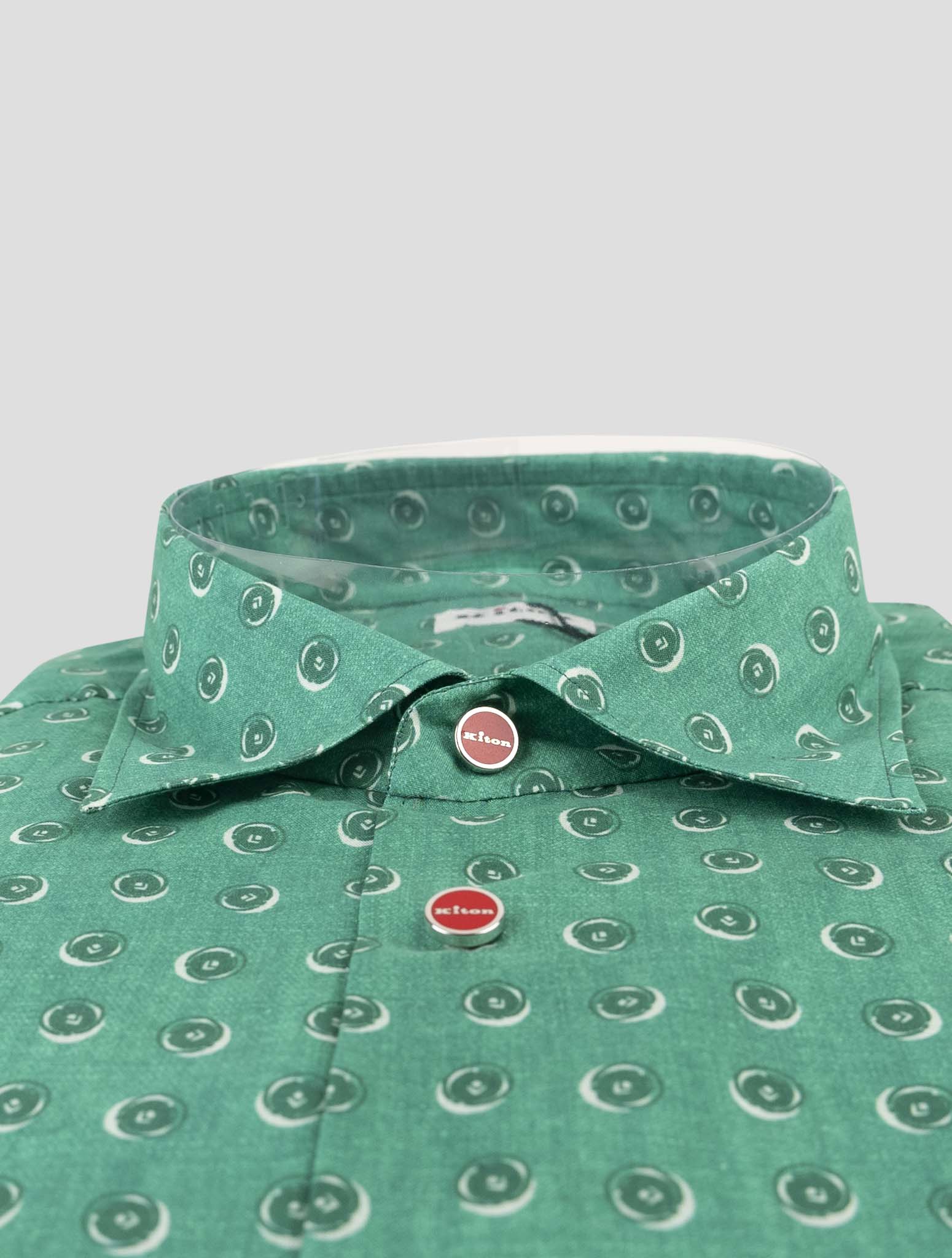 Kiton Green Cotton Shirt