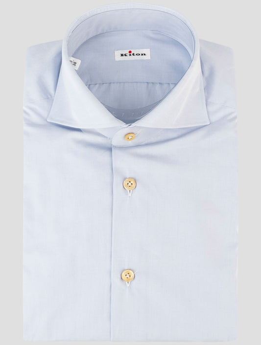 Kiton Light Blue Linen Shirt