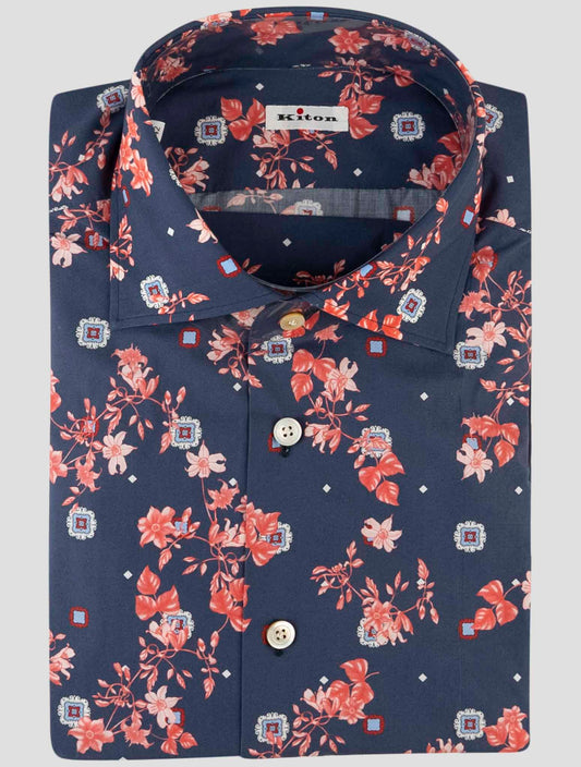 Kiton Multicolor Cotton Shirt