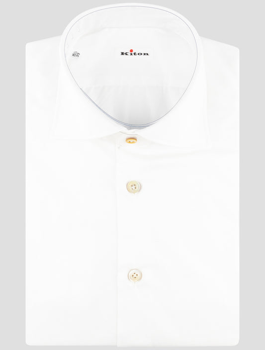 Kiton White Cotton Shirt