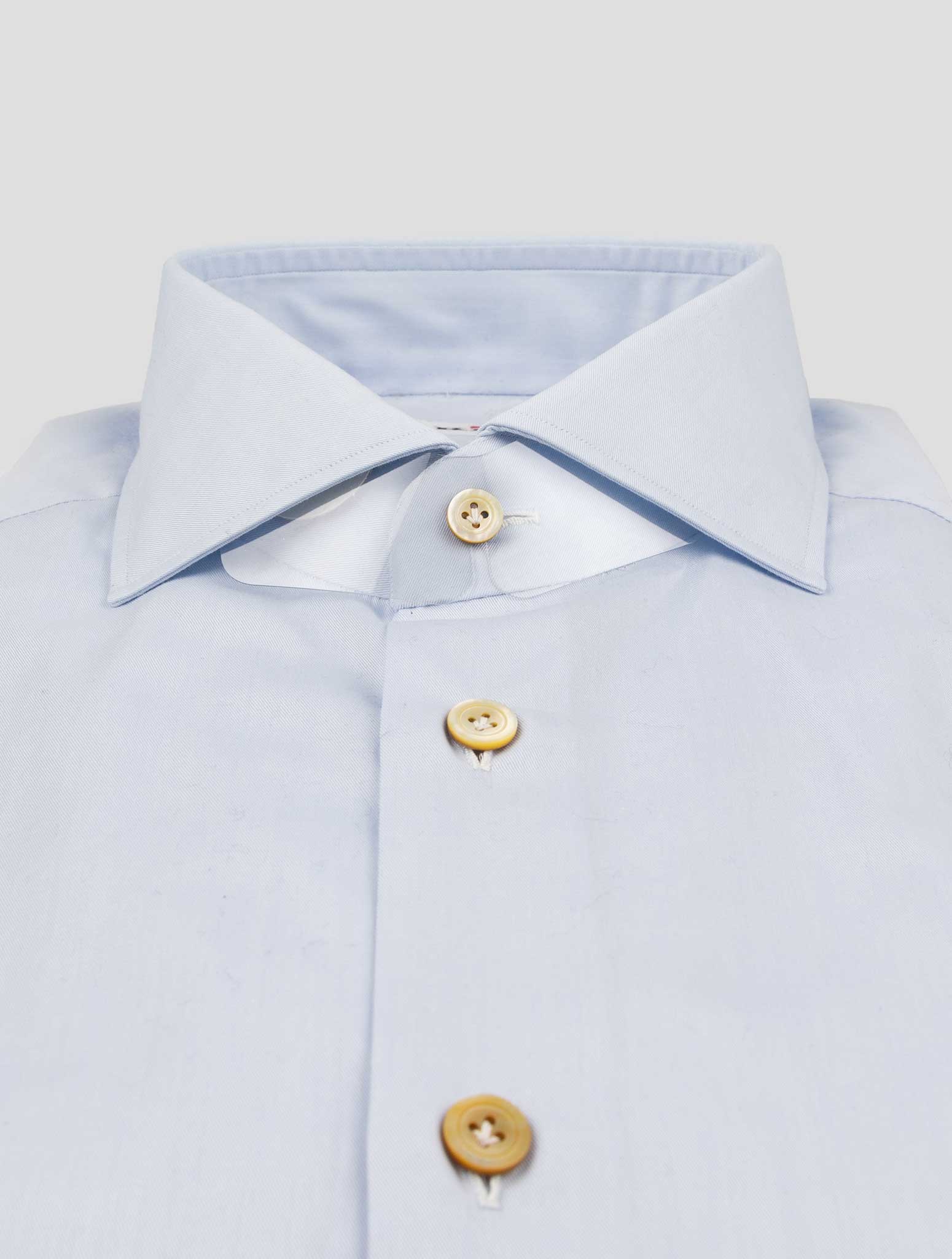 Kiton Blue Cotton Short Sleeve Shirt