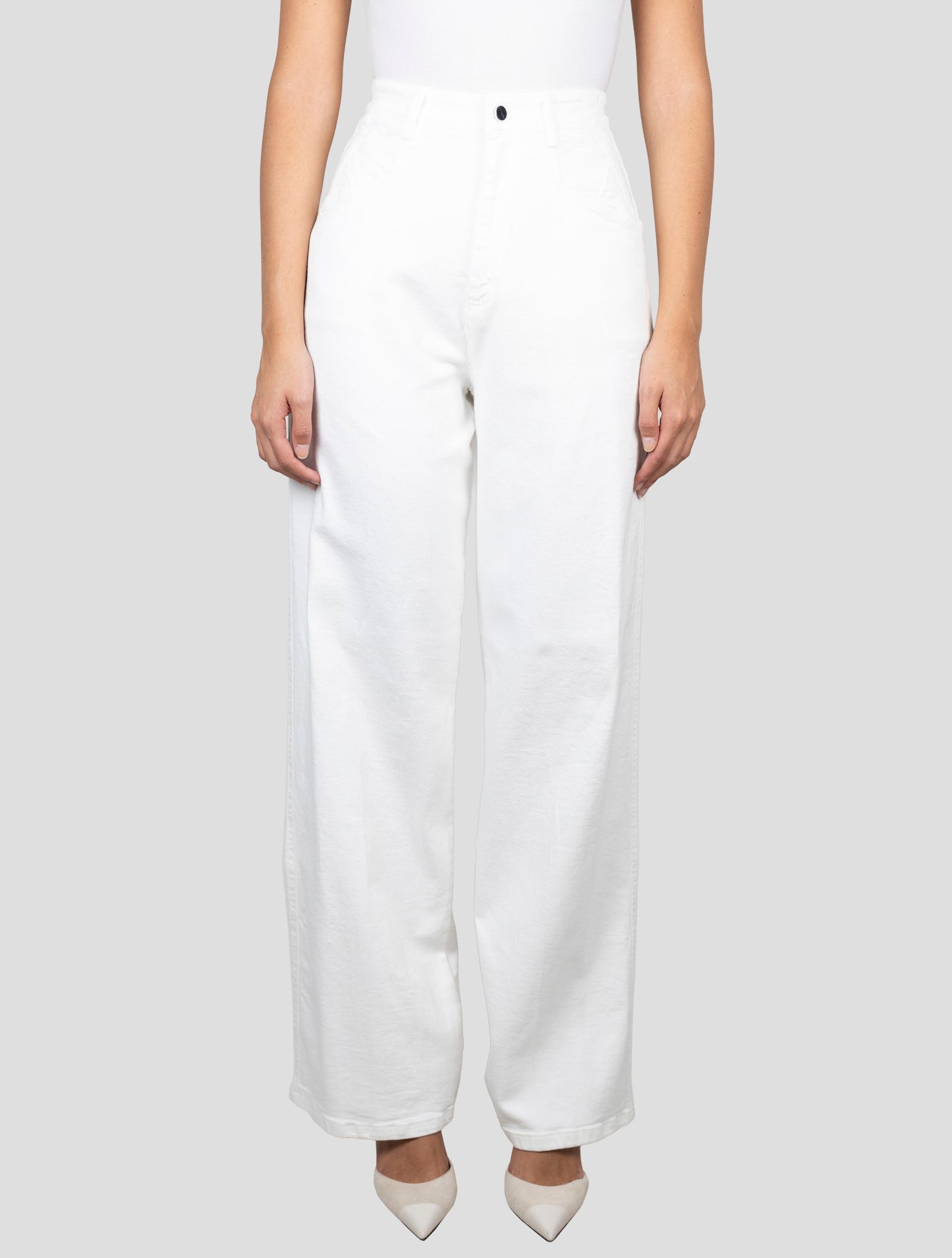 Kiton White Cotton Ea Pants