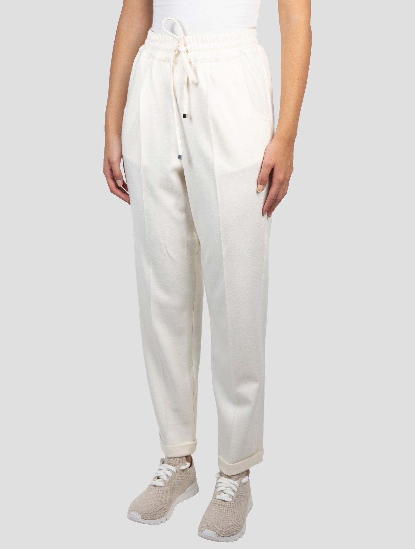 Kiton White Cotton Ea Jeans