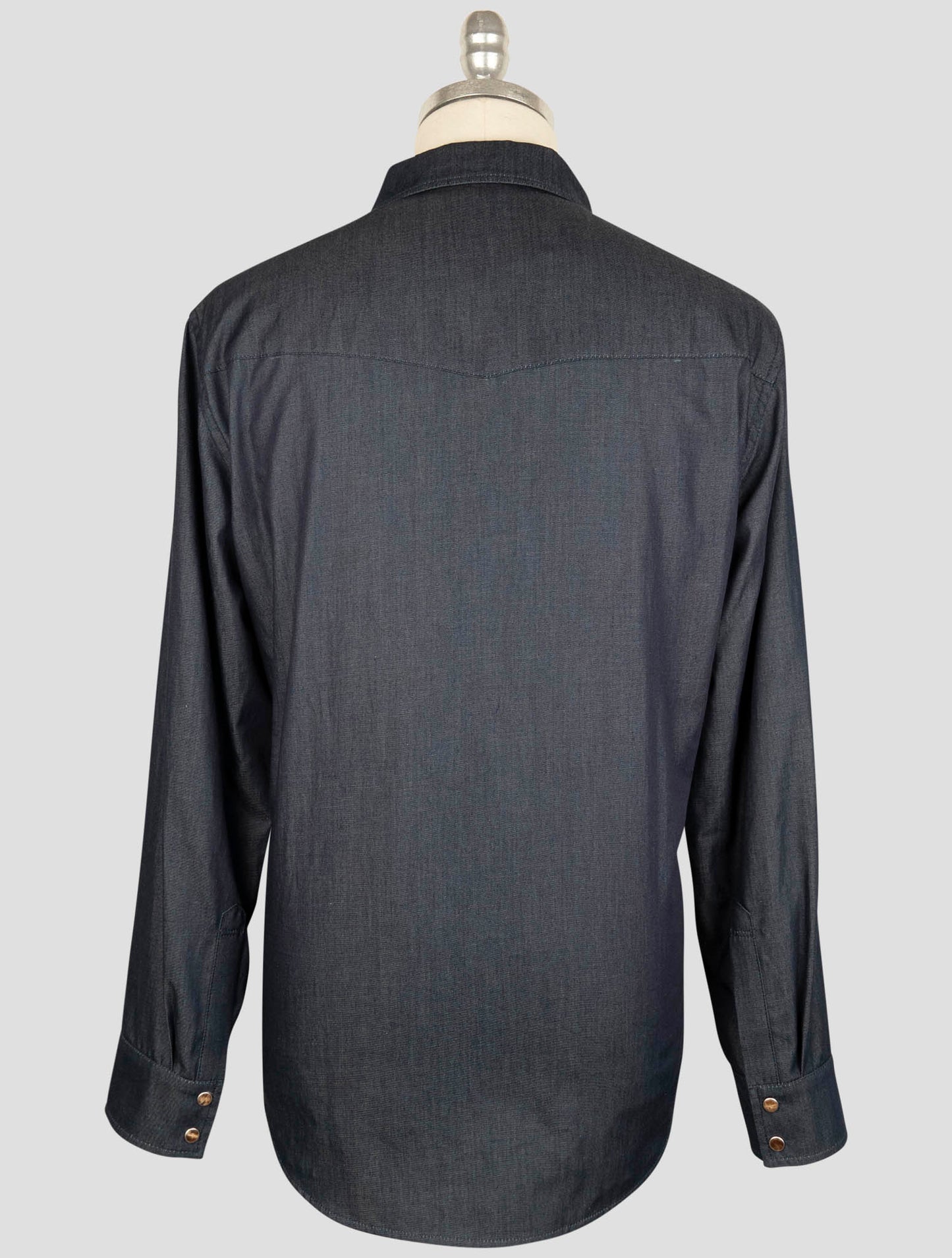 Kiton Blue Cotton Shirt