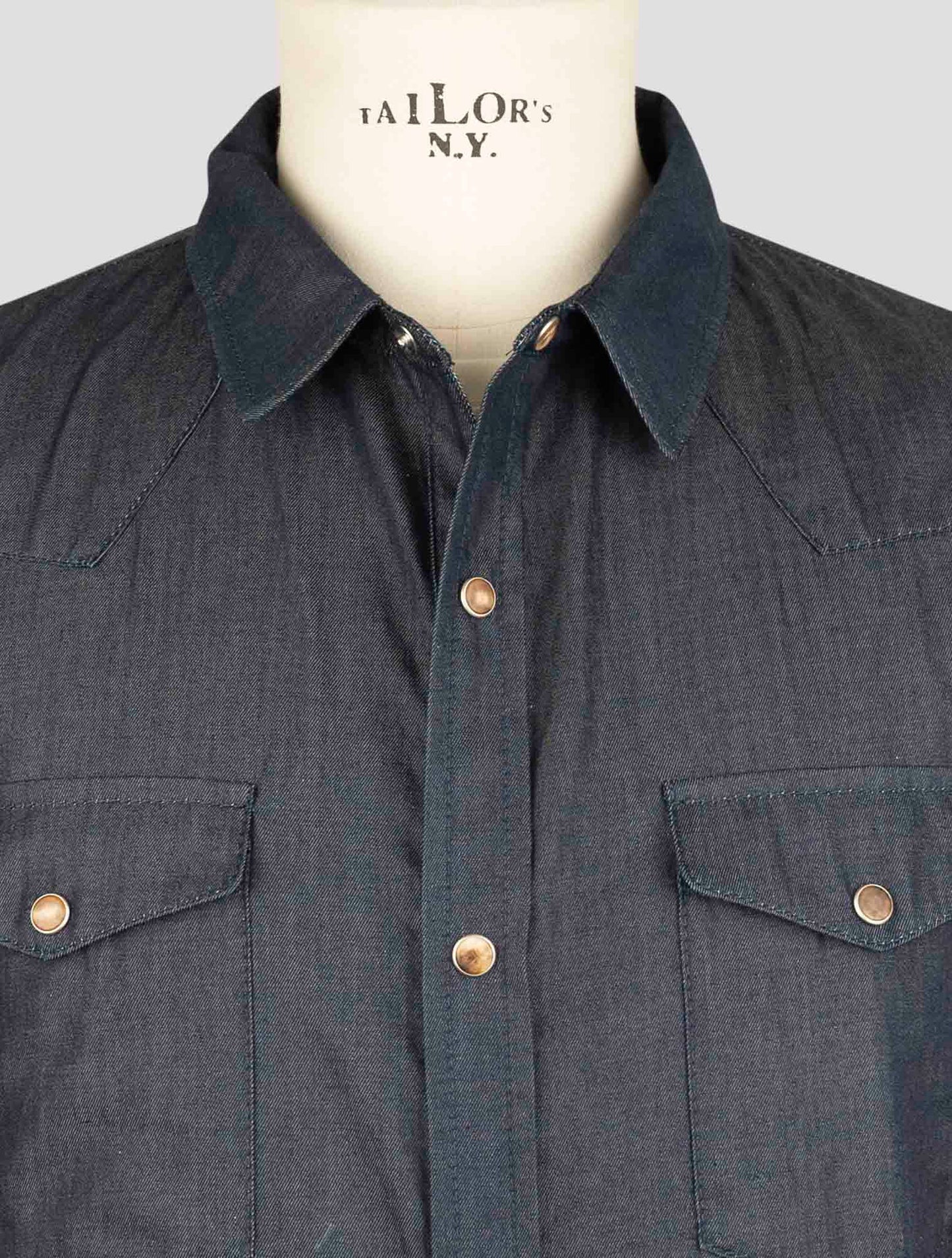 Kiton Blue Cotton Shirt