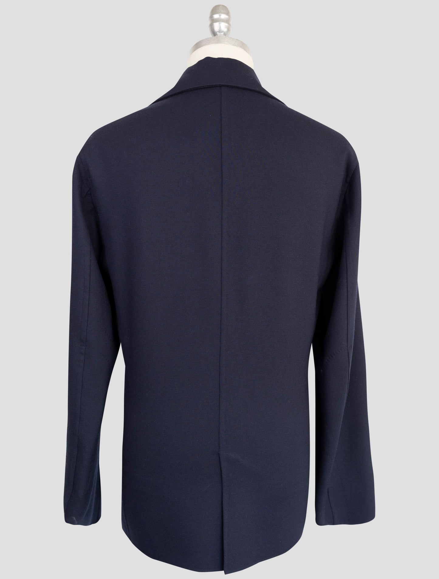 Kiton Blue Wool Ea Coat