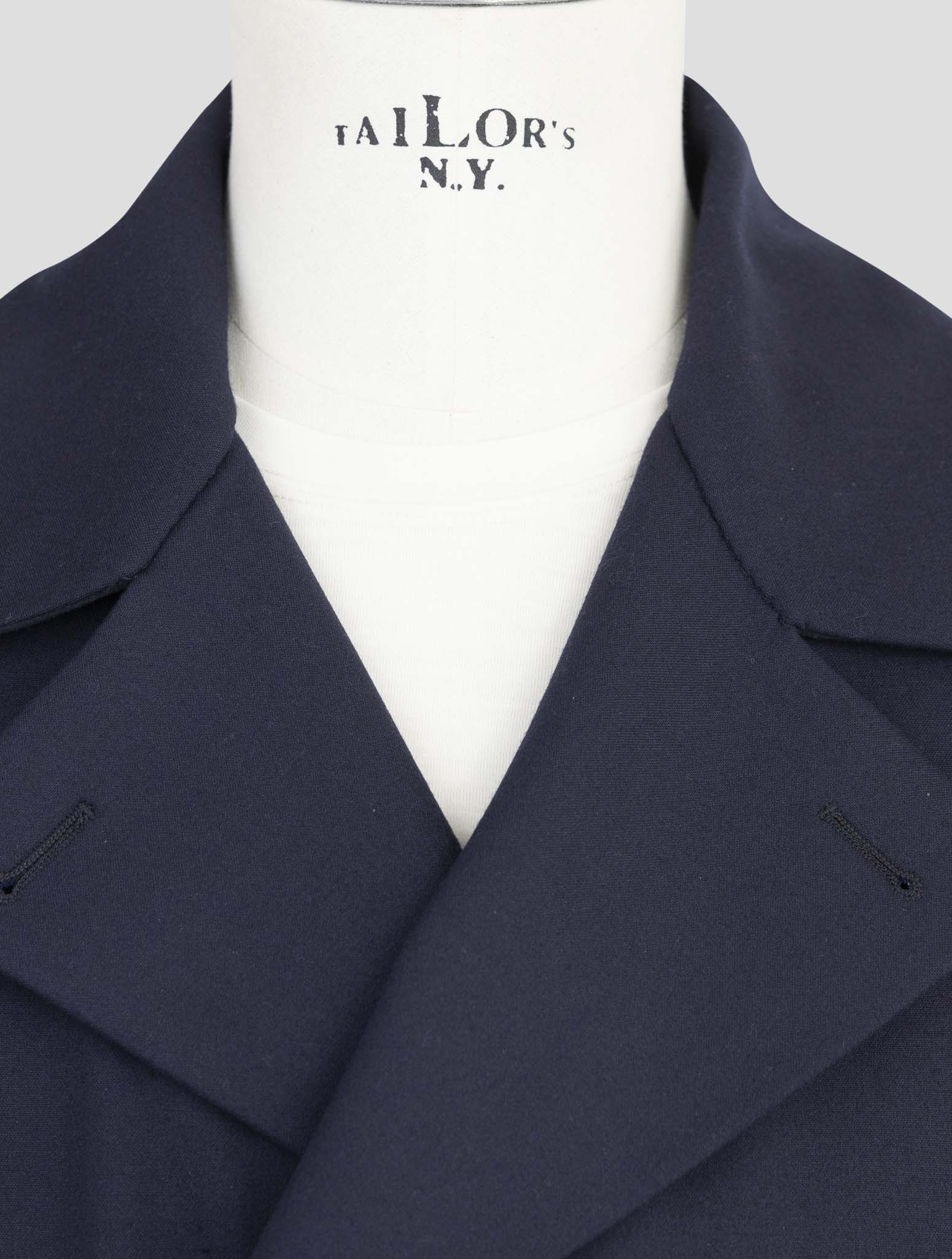 Kiton Blue Wool Ea Coat