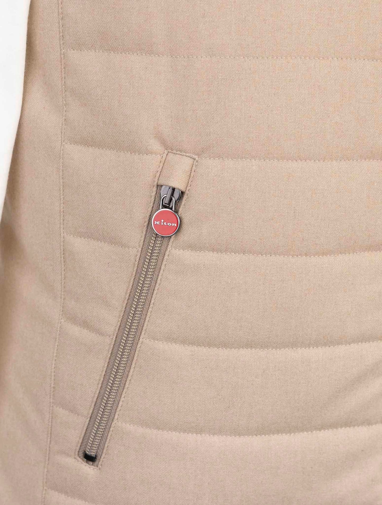 Kiton Brown Cashmere Pl Gilet Coat