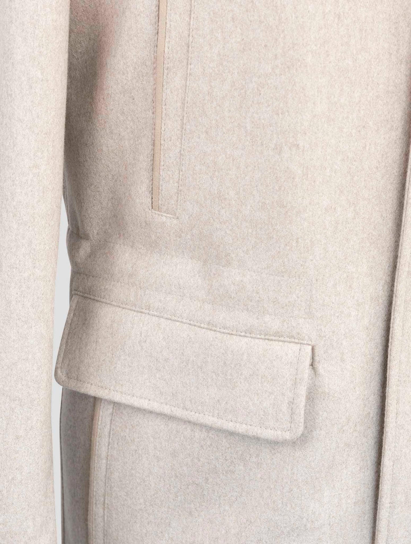 Kiton Beige Cashmere Coat