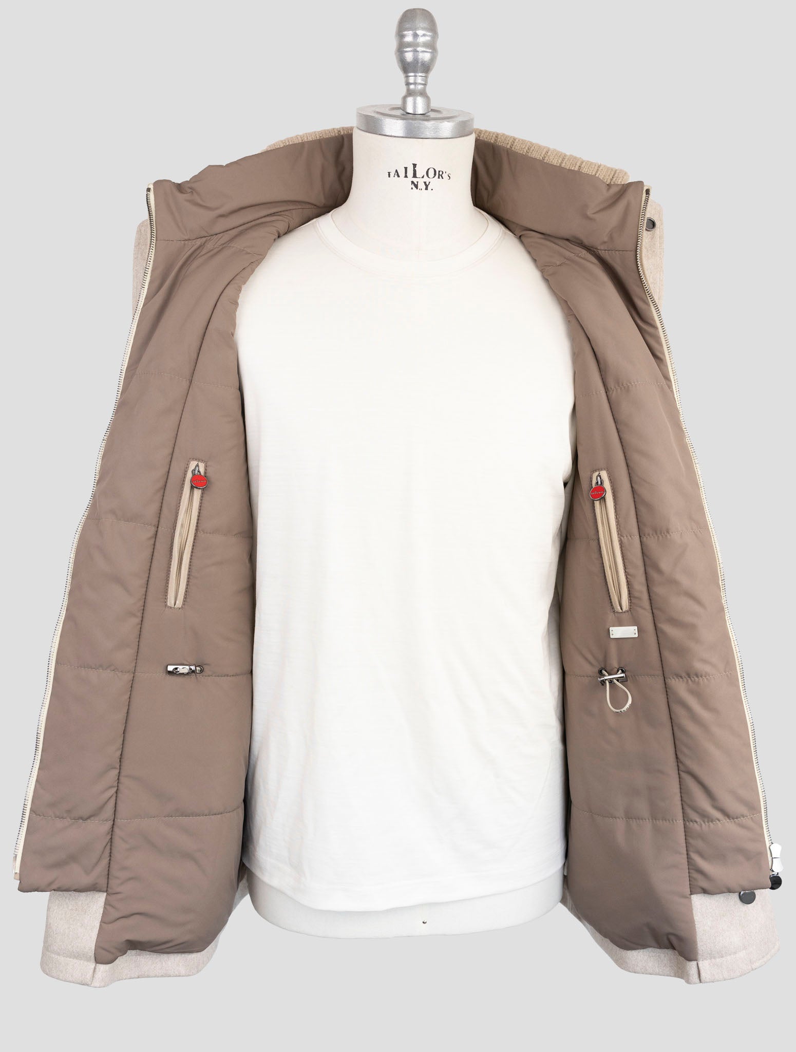 Kiton Beige Cashmere Coat