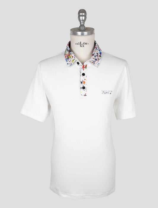 Kiton Knt White Cotton Polo