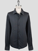 Kiton Knt Blue Cotton Shirt