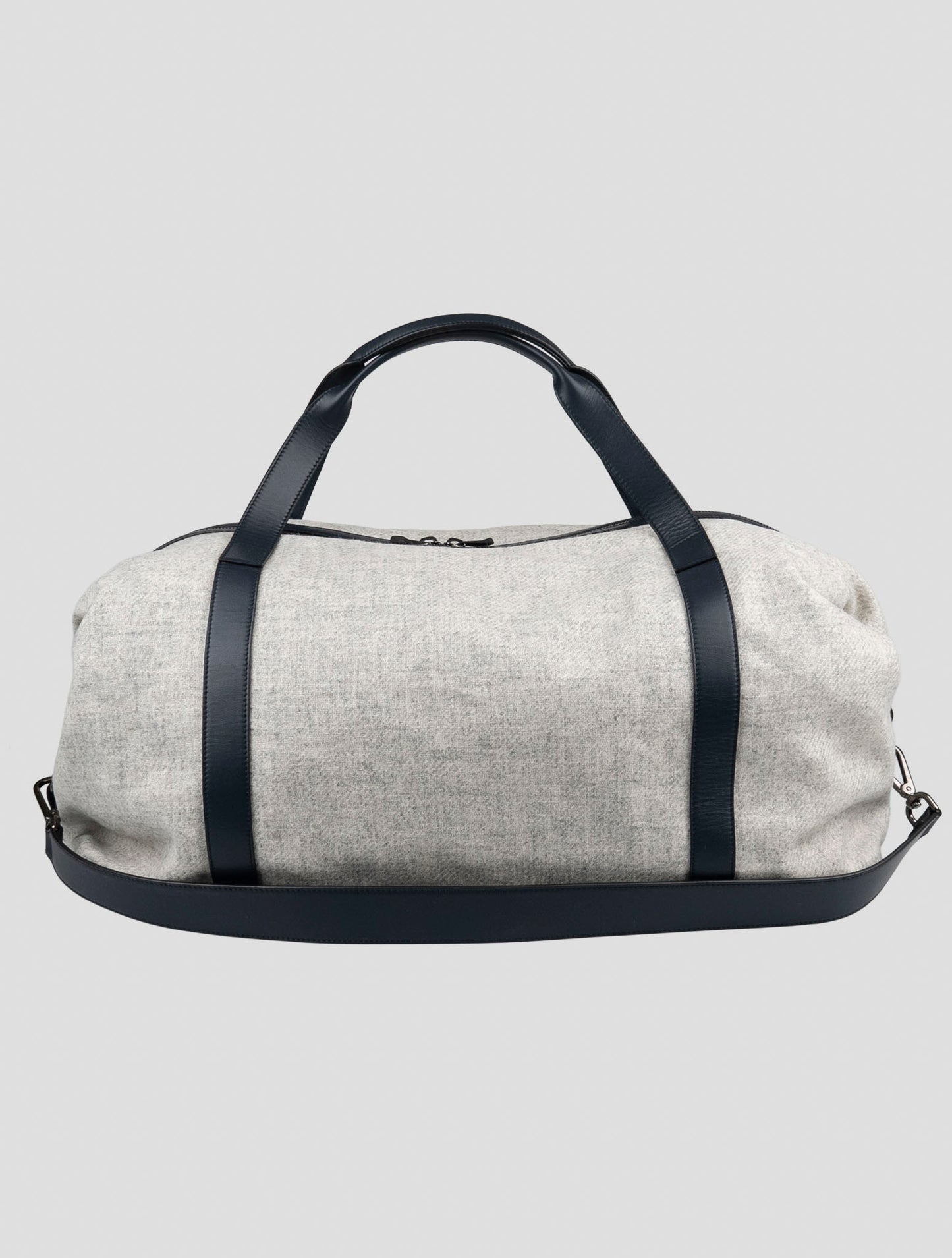 Kiton Knt Gray Wool Travel Bag