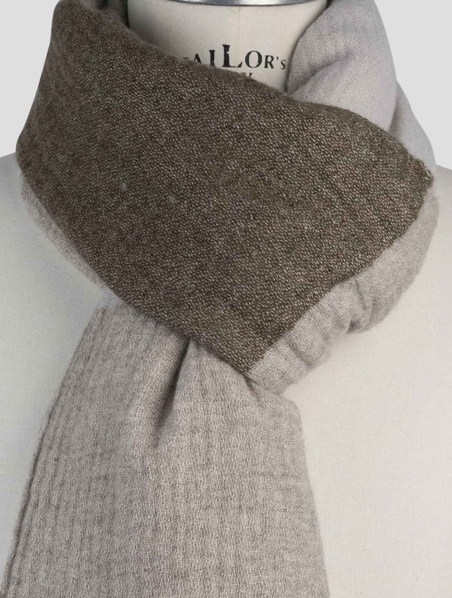 Kiton Gray Cashmere Silk Scarf