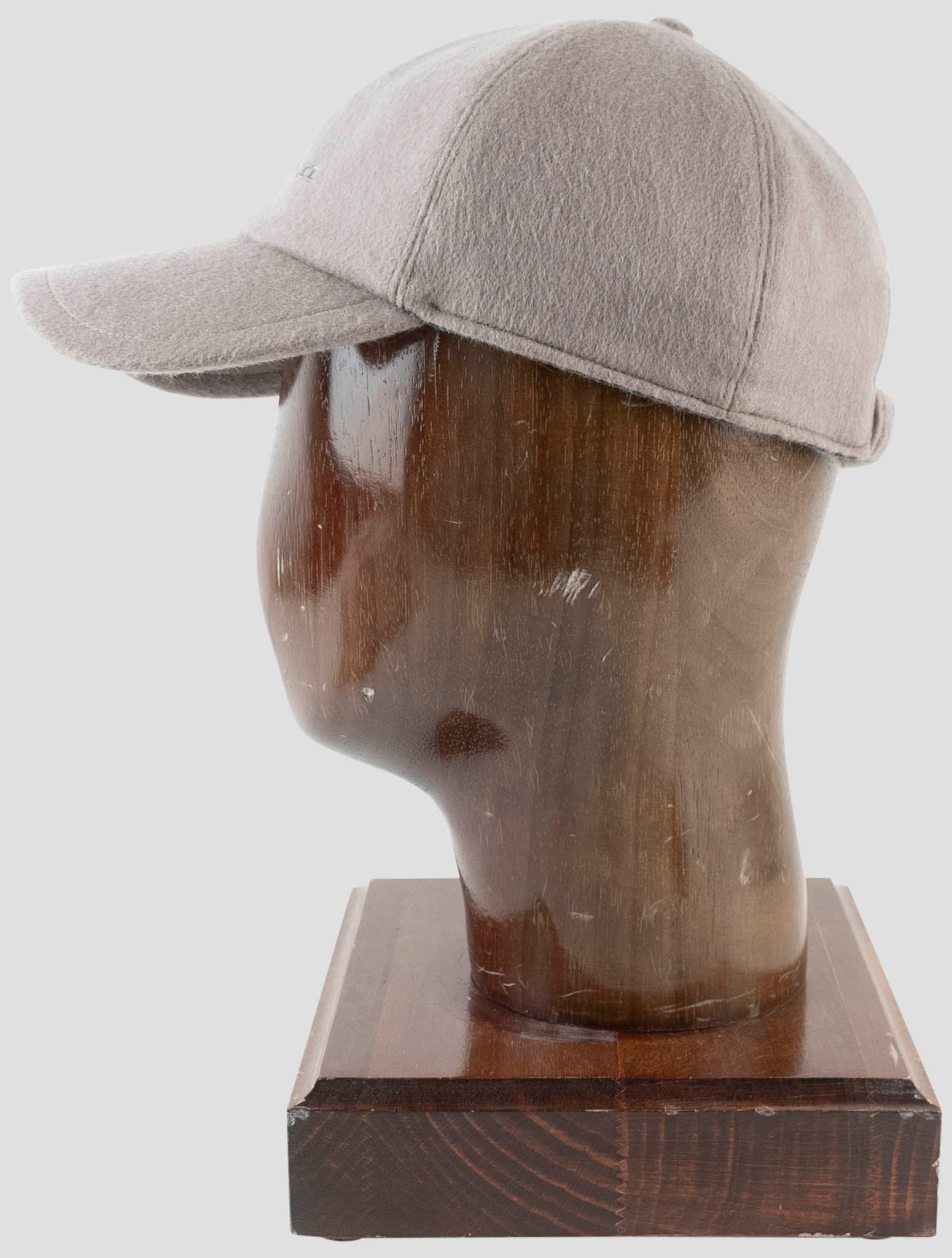 Kiton Taupe Cashmere Baseball Cap