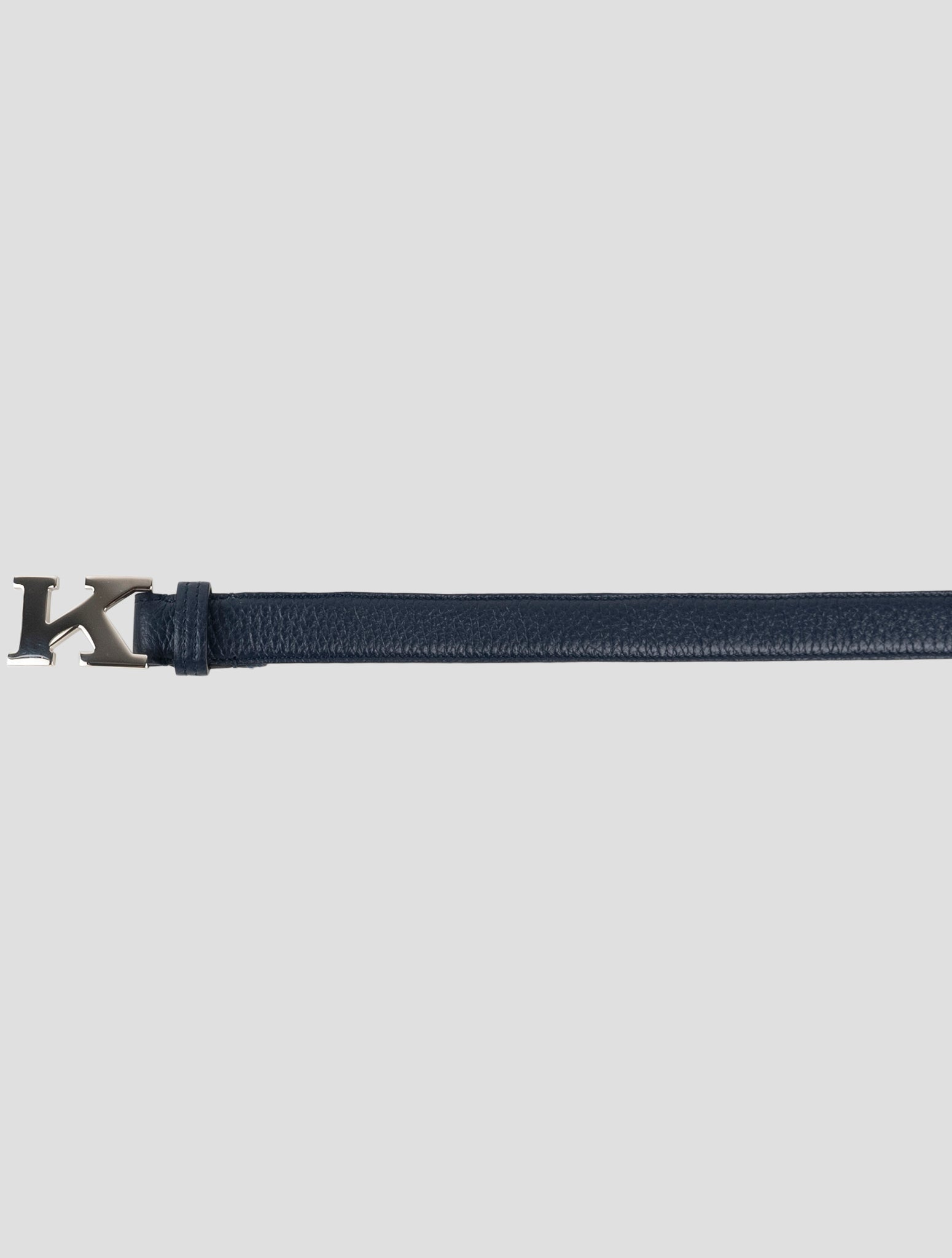 Kiton Blue Leather Belt