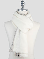 Kiton White Cashmere Scarf