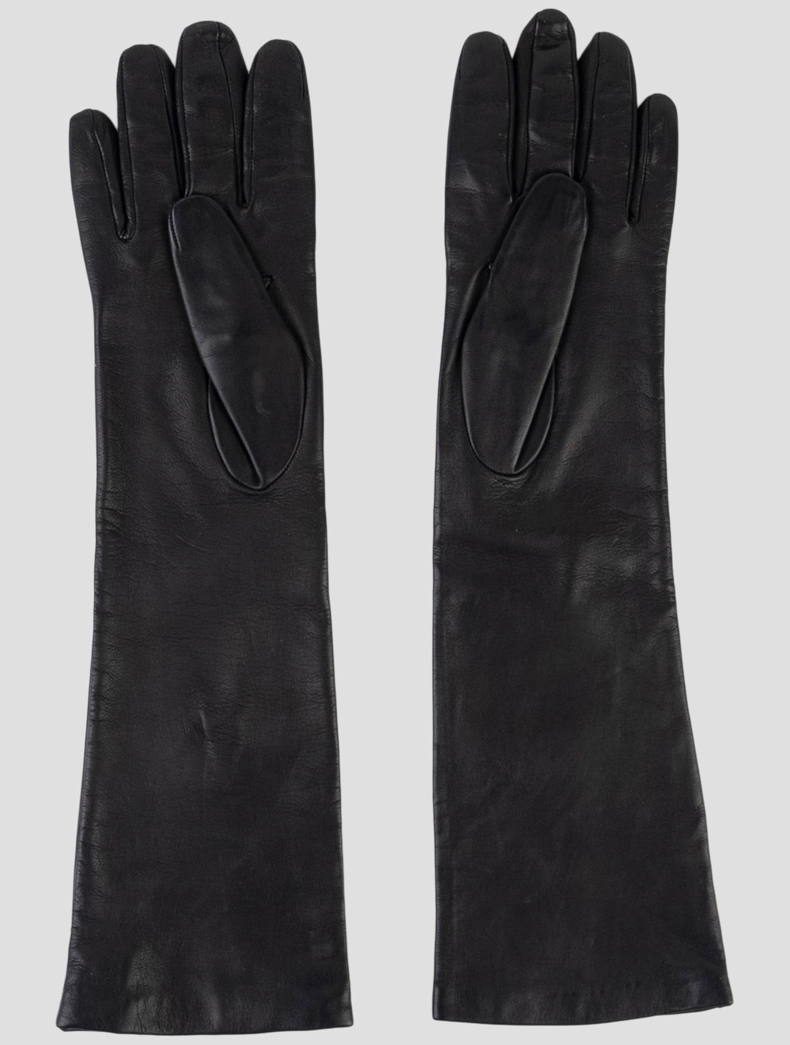 Kiton Black Leather Gloves