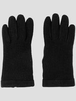 Kiton Blue Leather Suede Cashmere Gloves