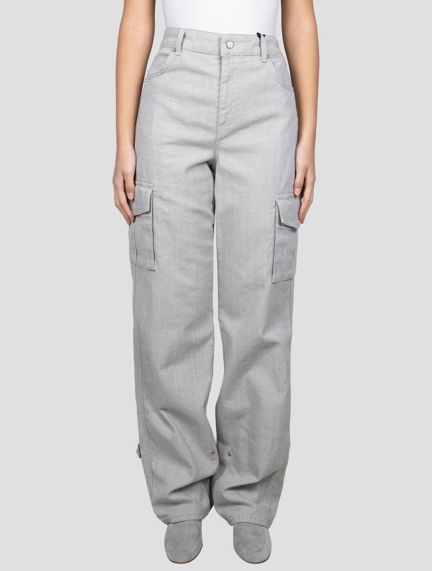 Kiton Gray Cotton Ea Jeans