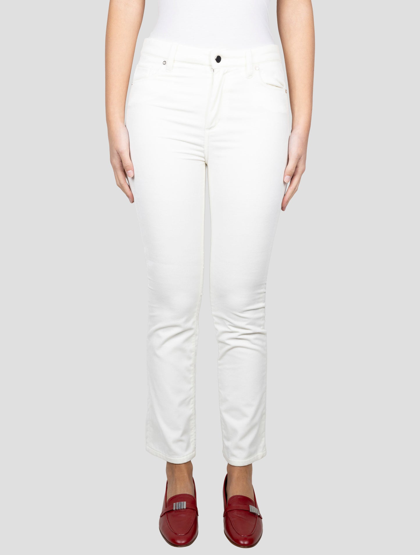 Kiton White Cotton Ea Jeans