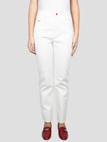 Kiton White Cotton Cashmere Ea Jeans