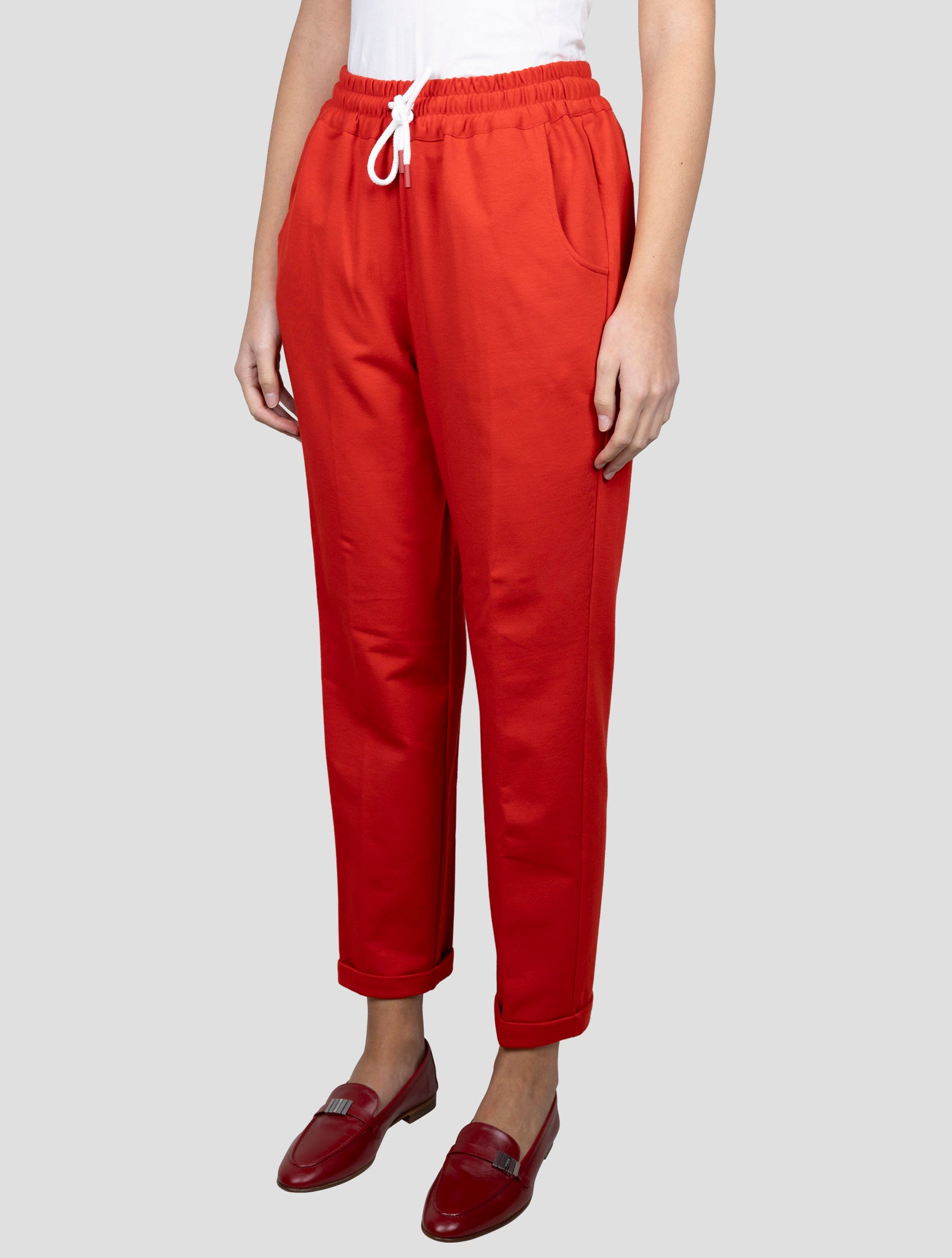 Kiton Red Cotton Ea Pants