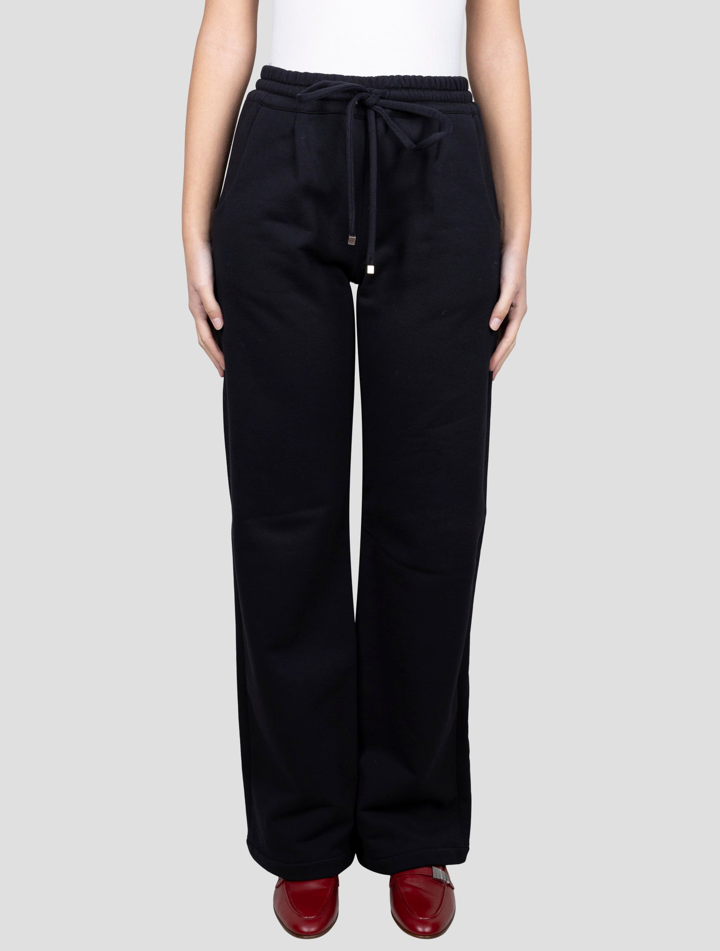 Kiton Black Cotton Cashmere Pants