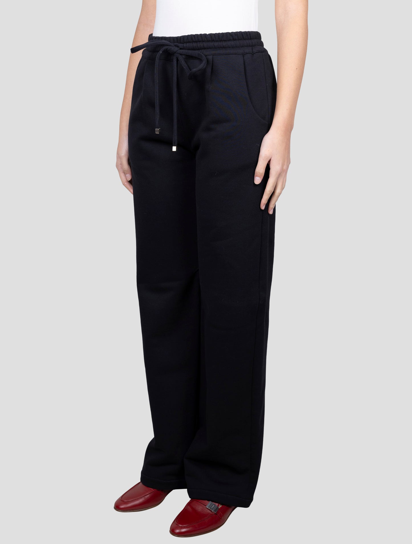 Kiton Black Cotton Cashmere Pants