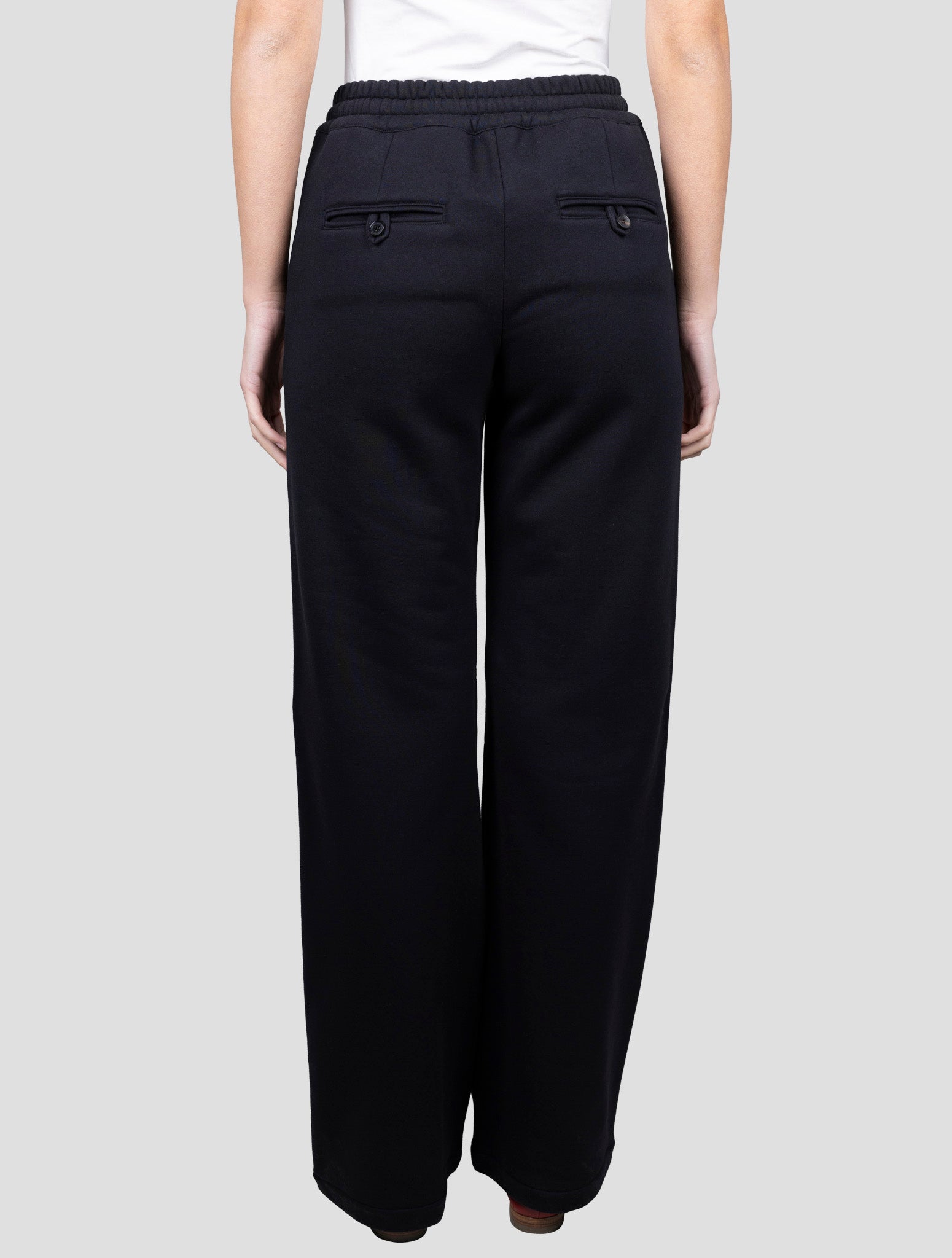 Kiton Black Cotton Cashmere Pants