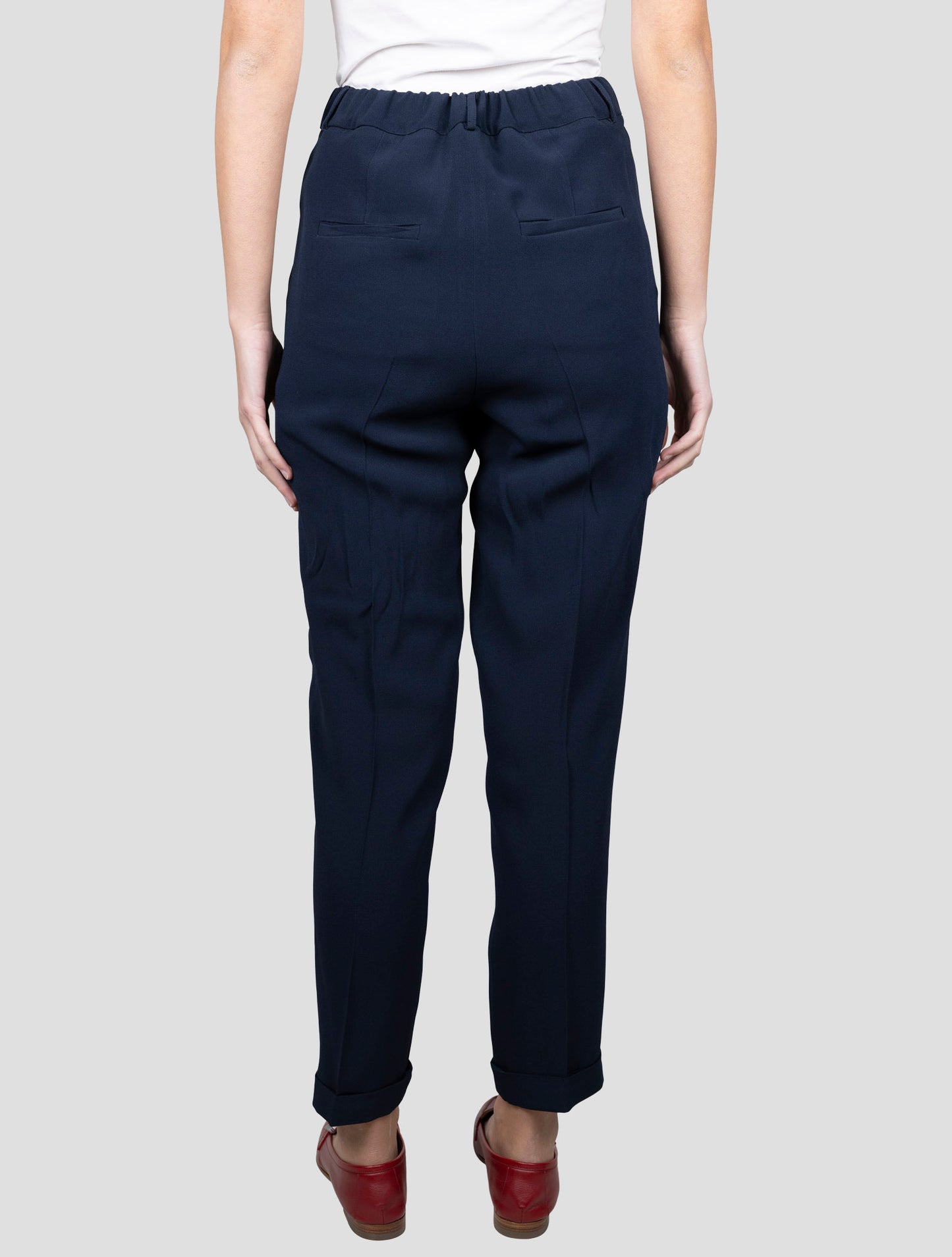 Kiton Blue Acetate Viscose Pants