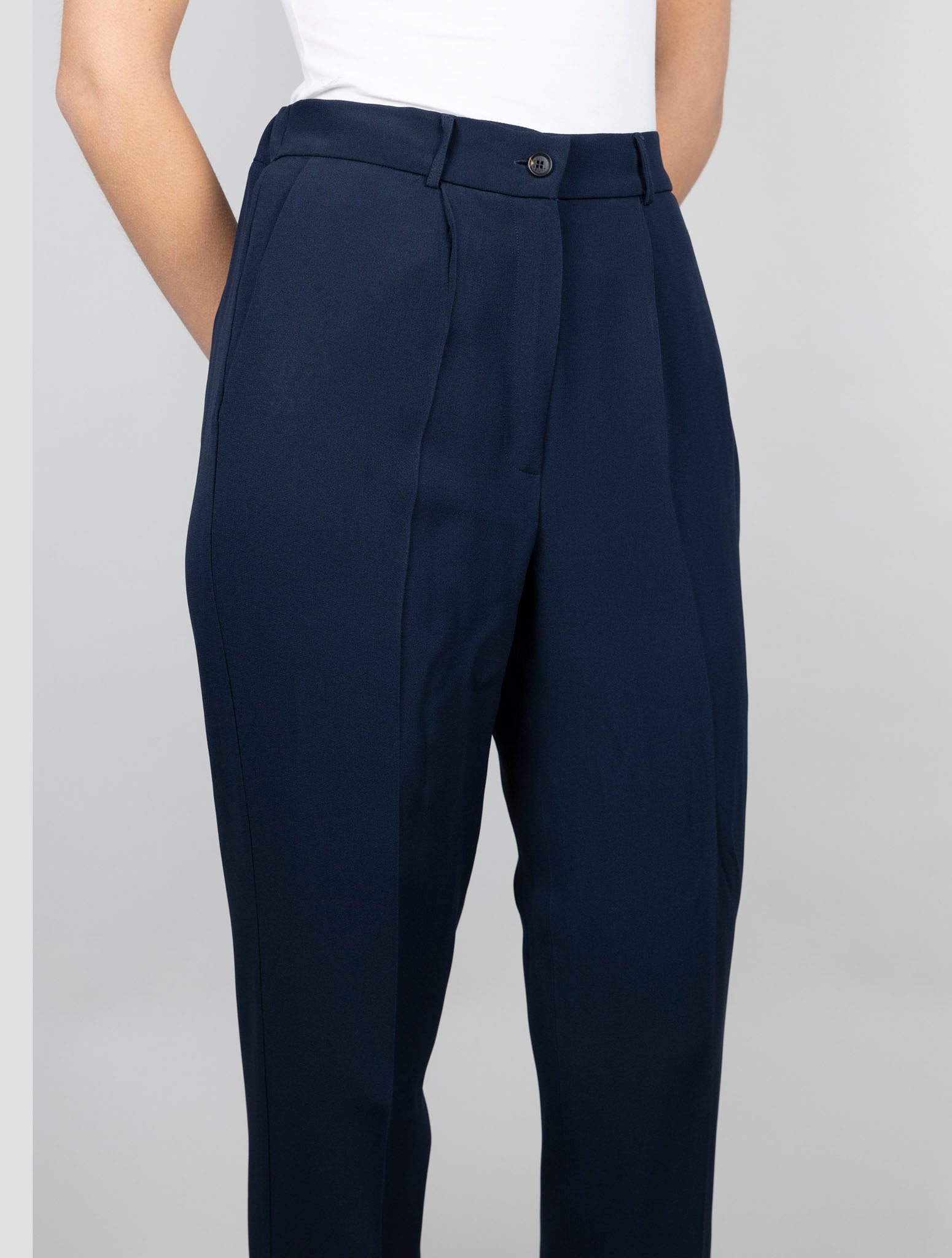 Kiton Blue Acetate Viscose Pants