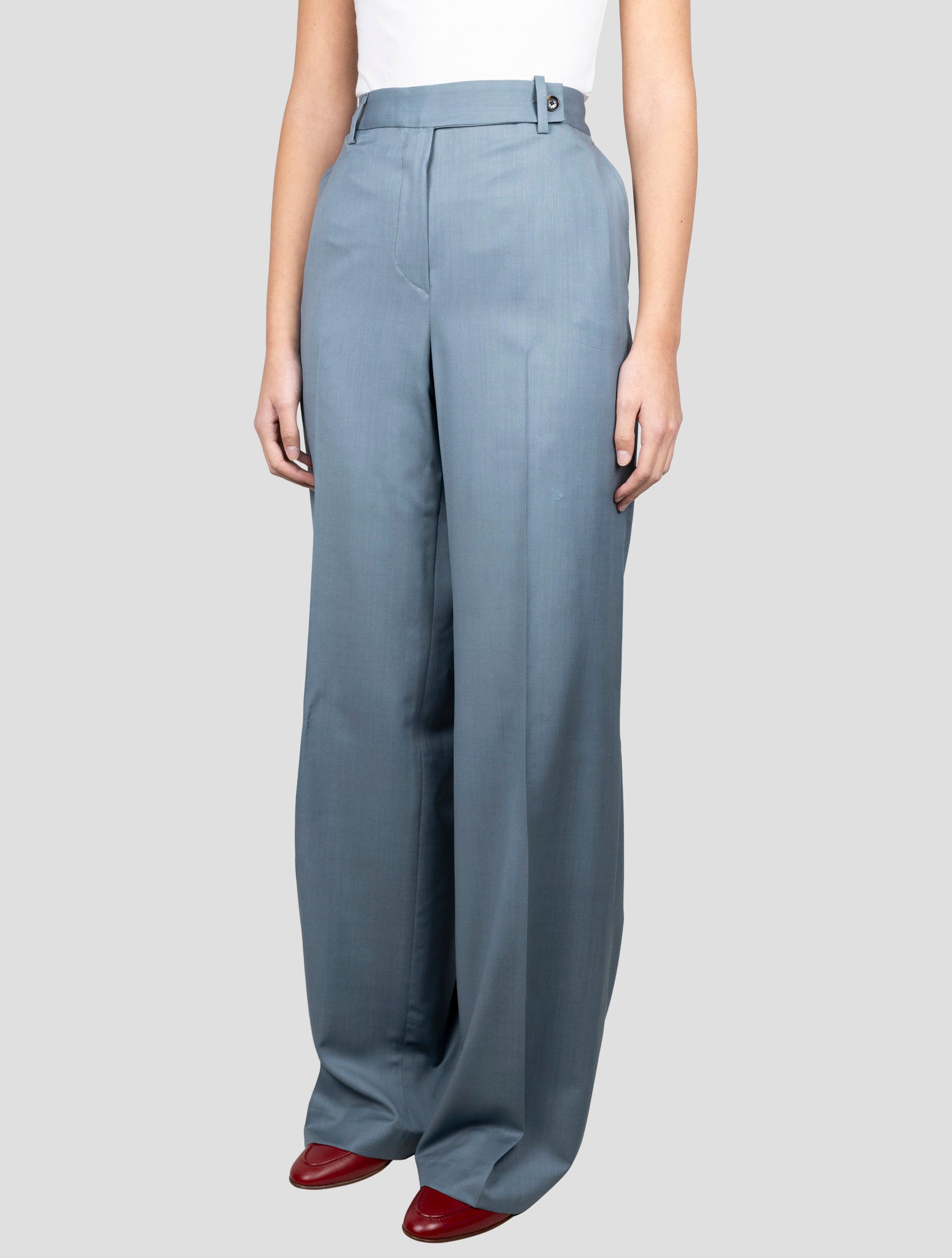 Kiton Green Virgin Wool Pants