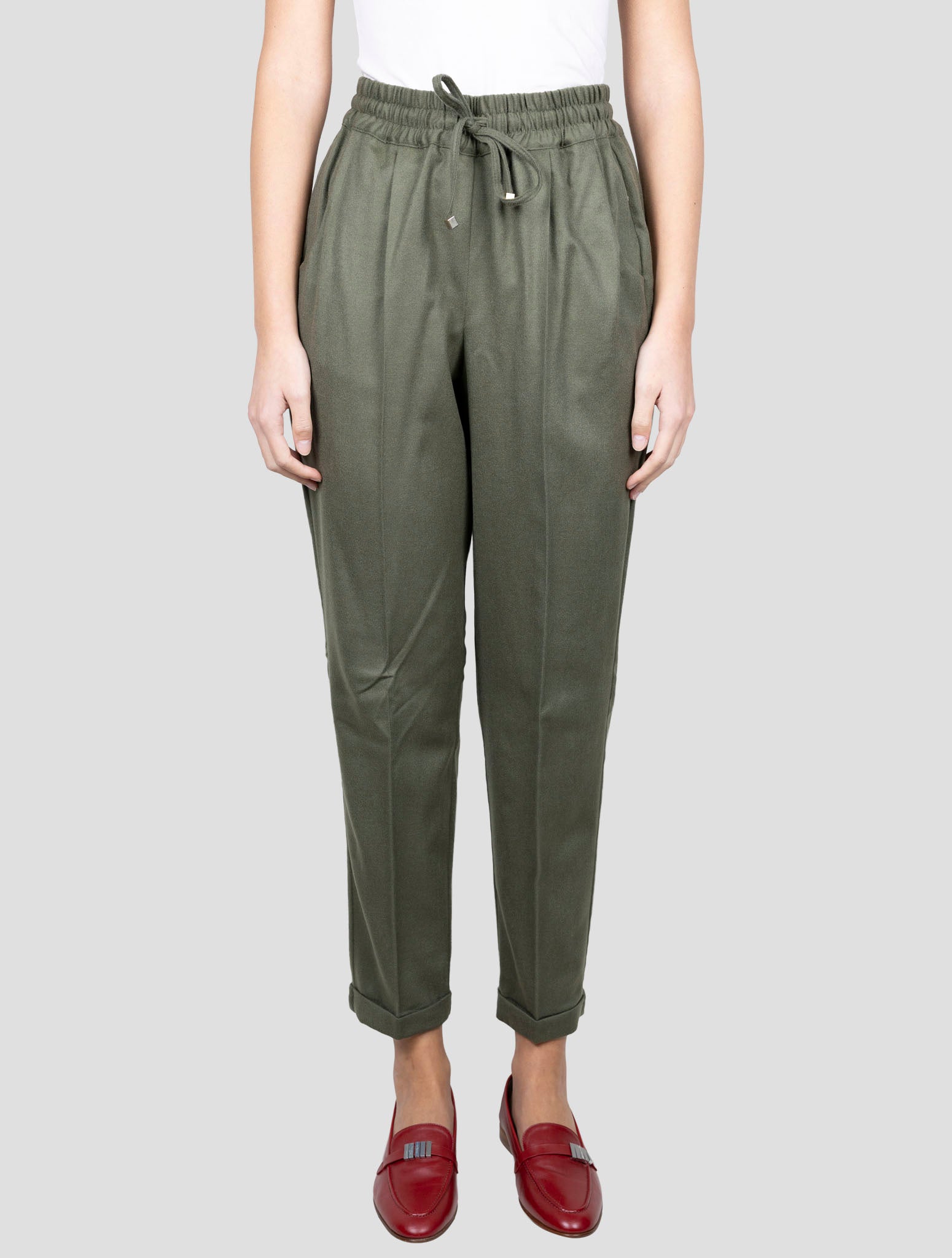 Kiton Green Cashmere Ea Pants