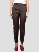 Kiton Brown Cotton Linen Pants