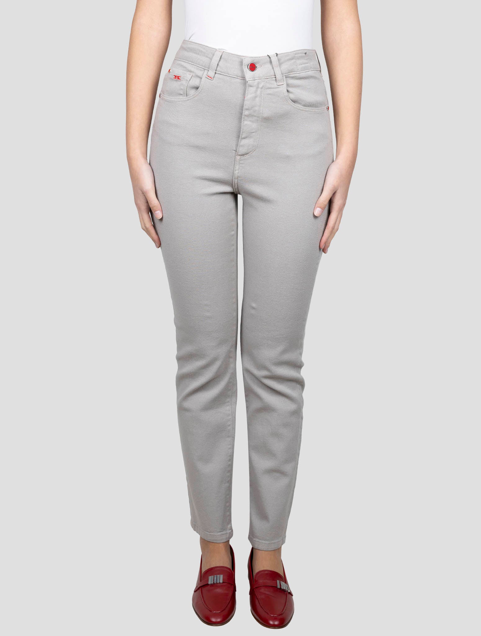 Kiton Taupe Cotton Cashmere Ea Jeans