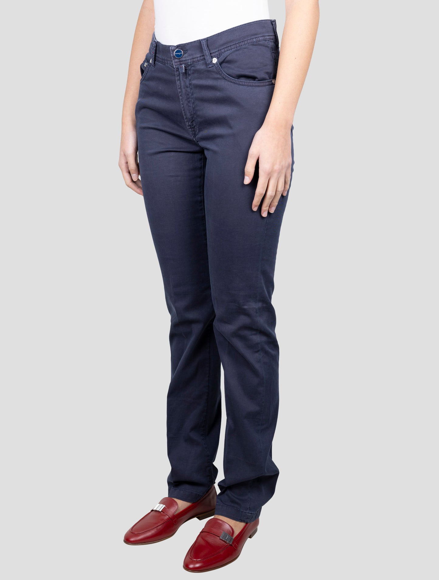 Kiton Blue Cotton Silk Ea Jeans