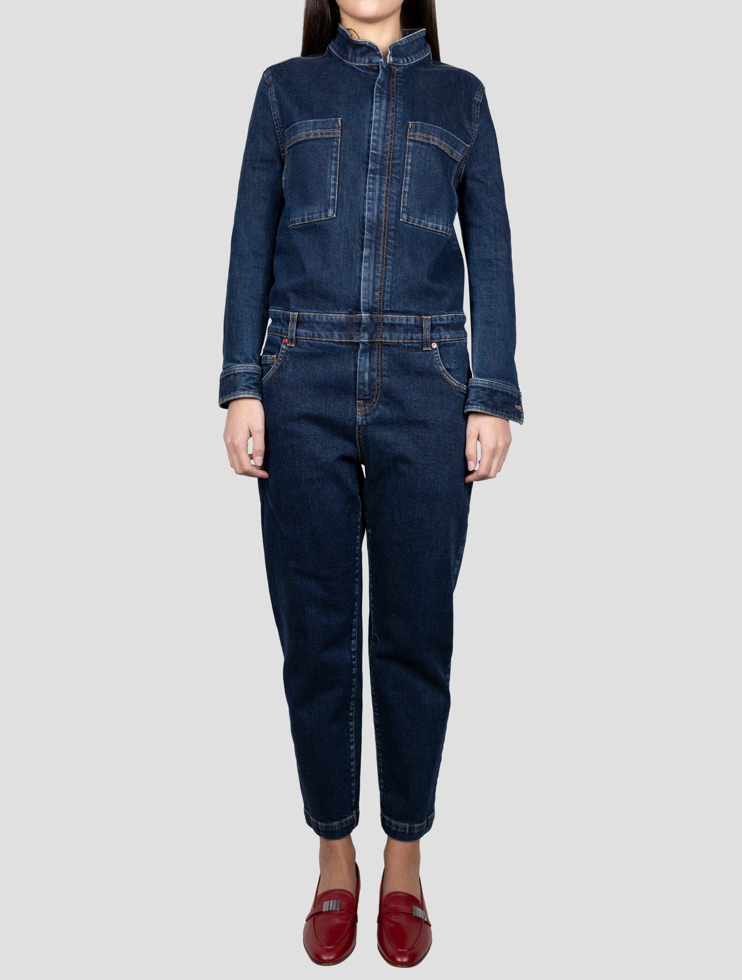 Kiton Blue Cotton Ea Jumpsuit
