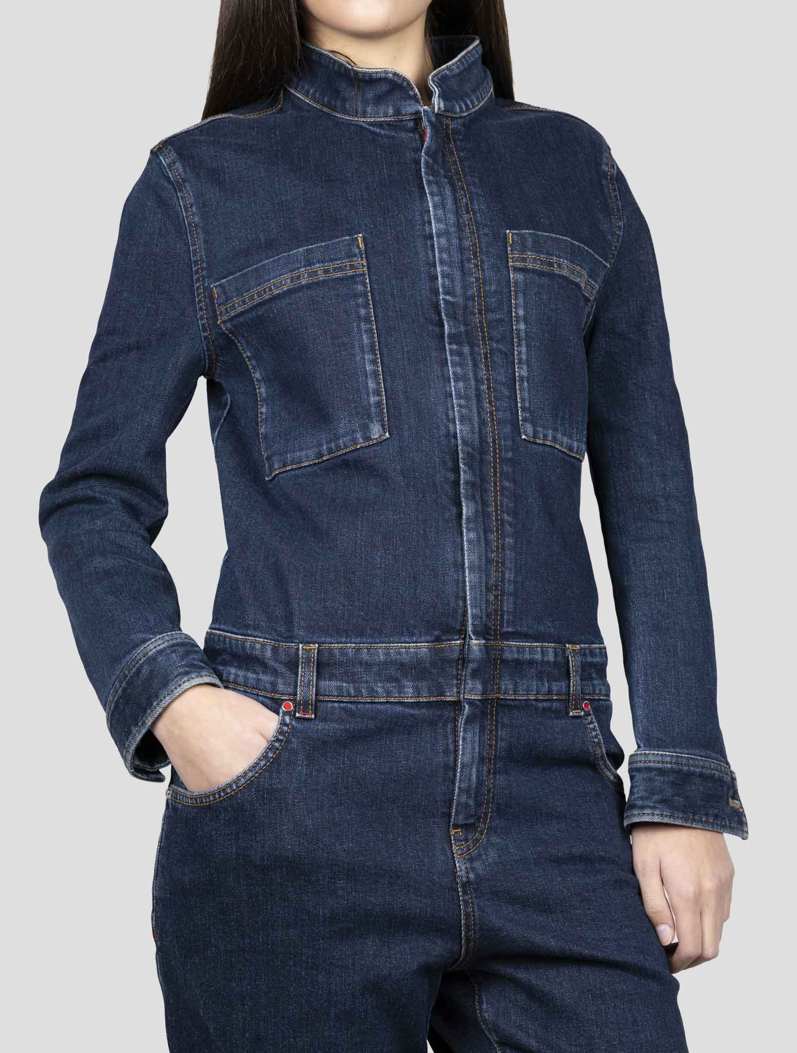 Kiton Blue Cotton Ea Jumpsuit