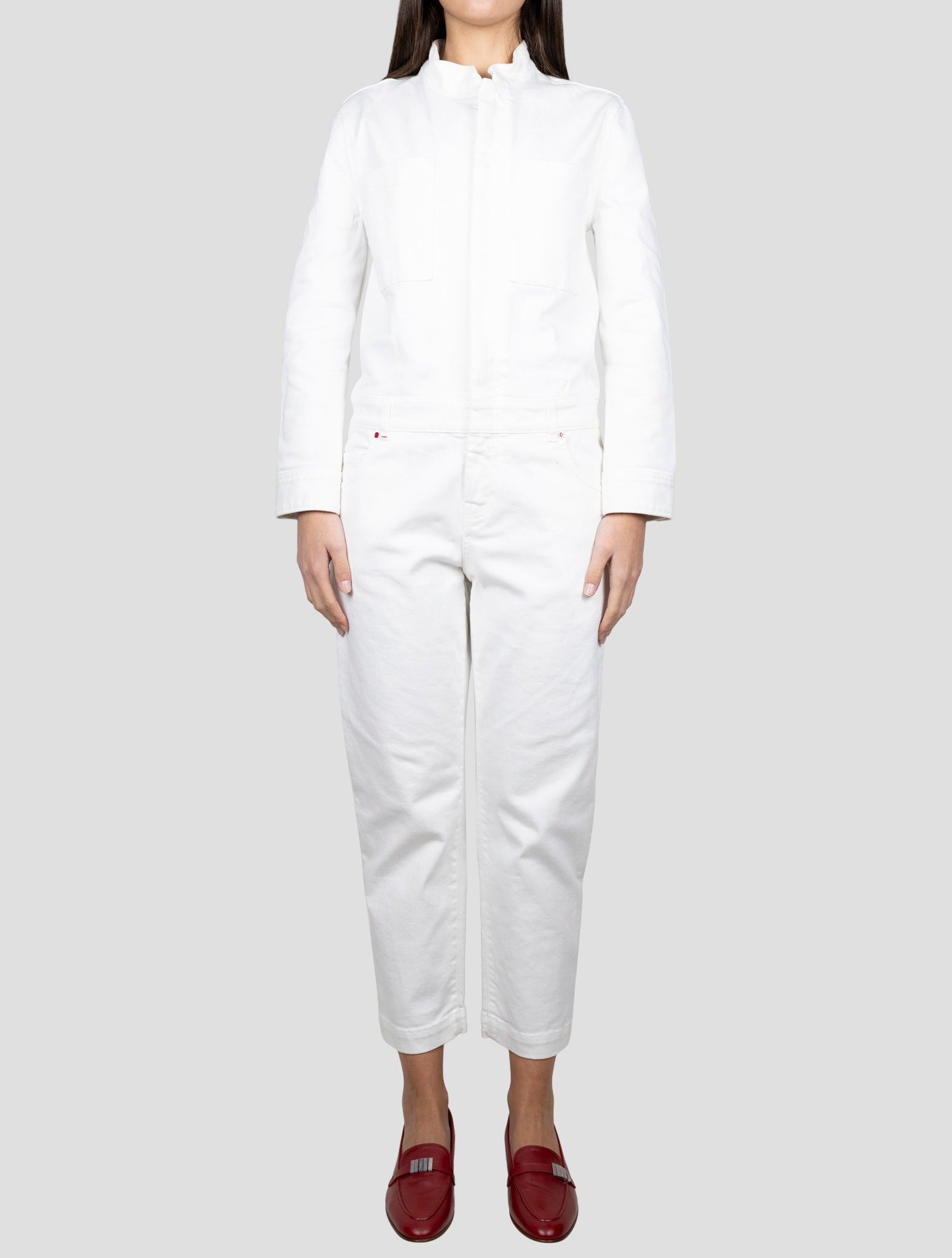 Kiton White Cotton Ea Jumpsuit