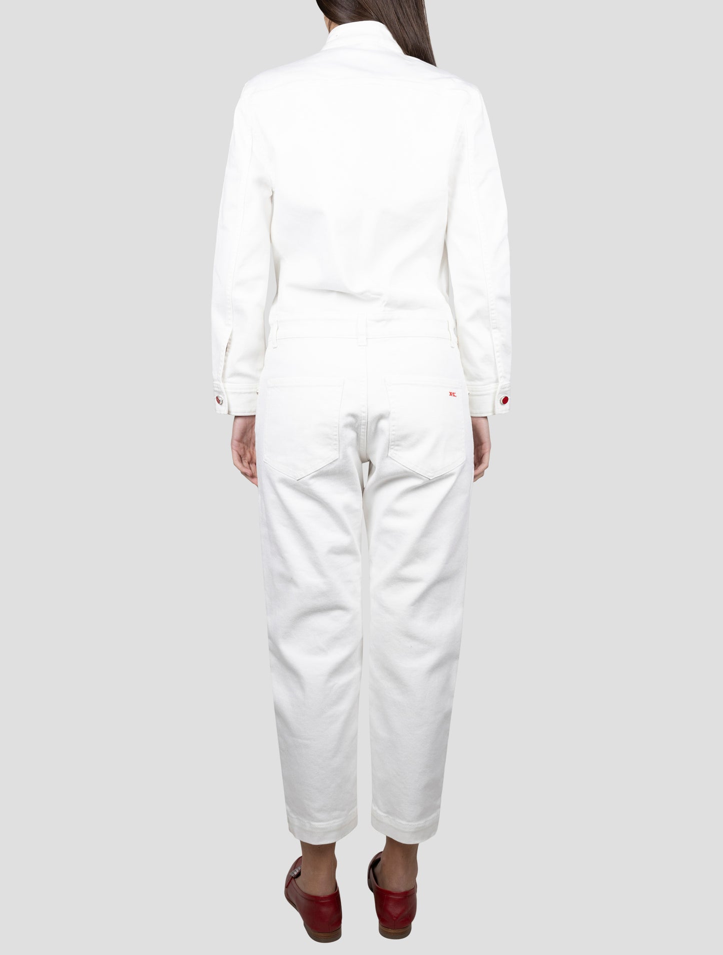 Kiton White Cotton Ea Jumpsuit
