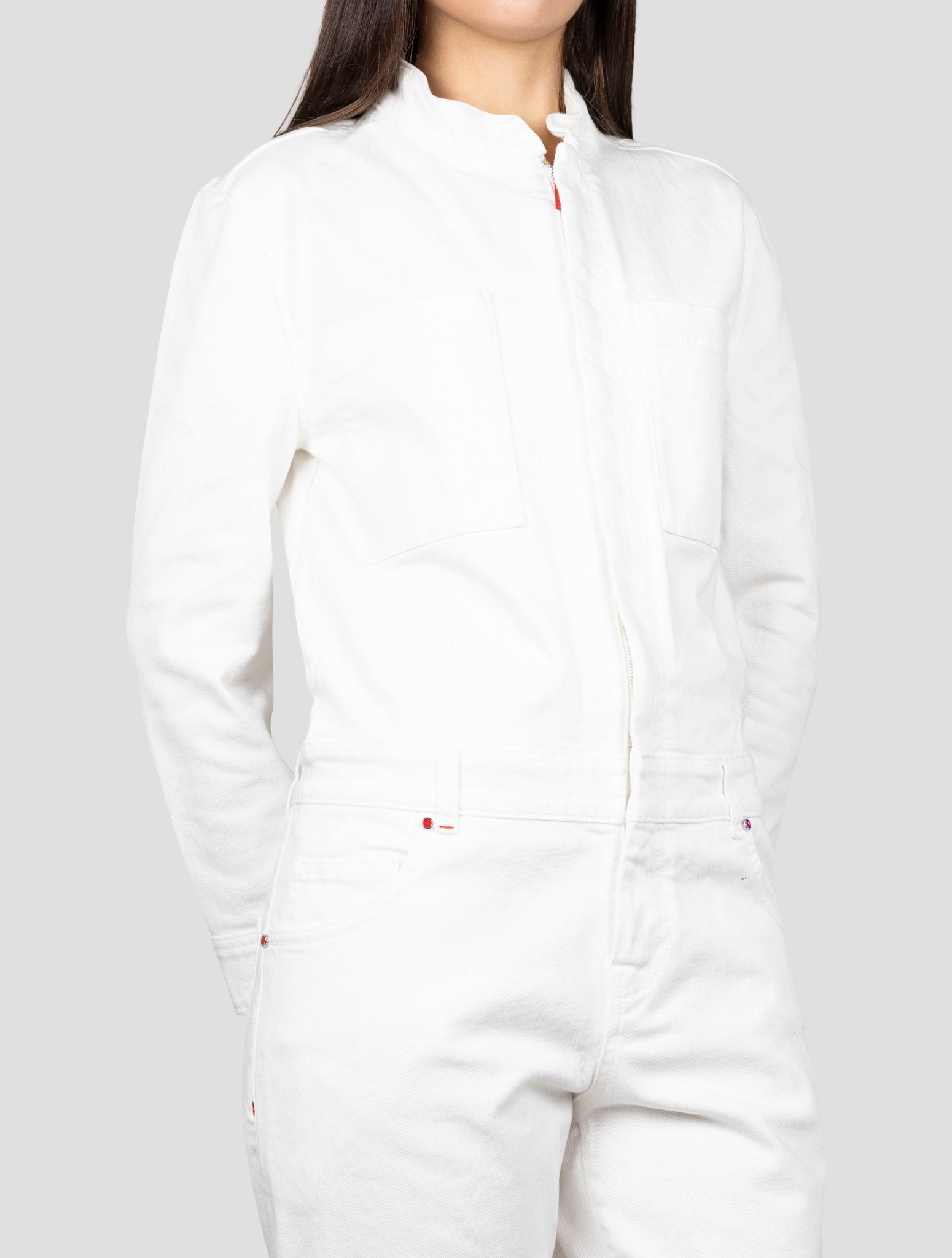 Kiton White Cotton Ea Jumpsuit