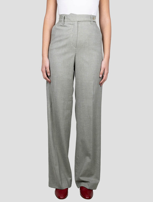 Kiton Green Virgin Wool Linen Pa Ea Pants