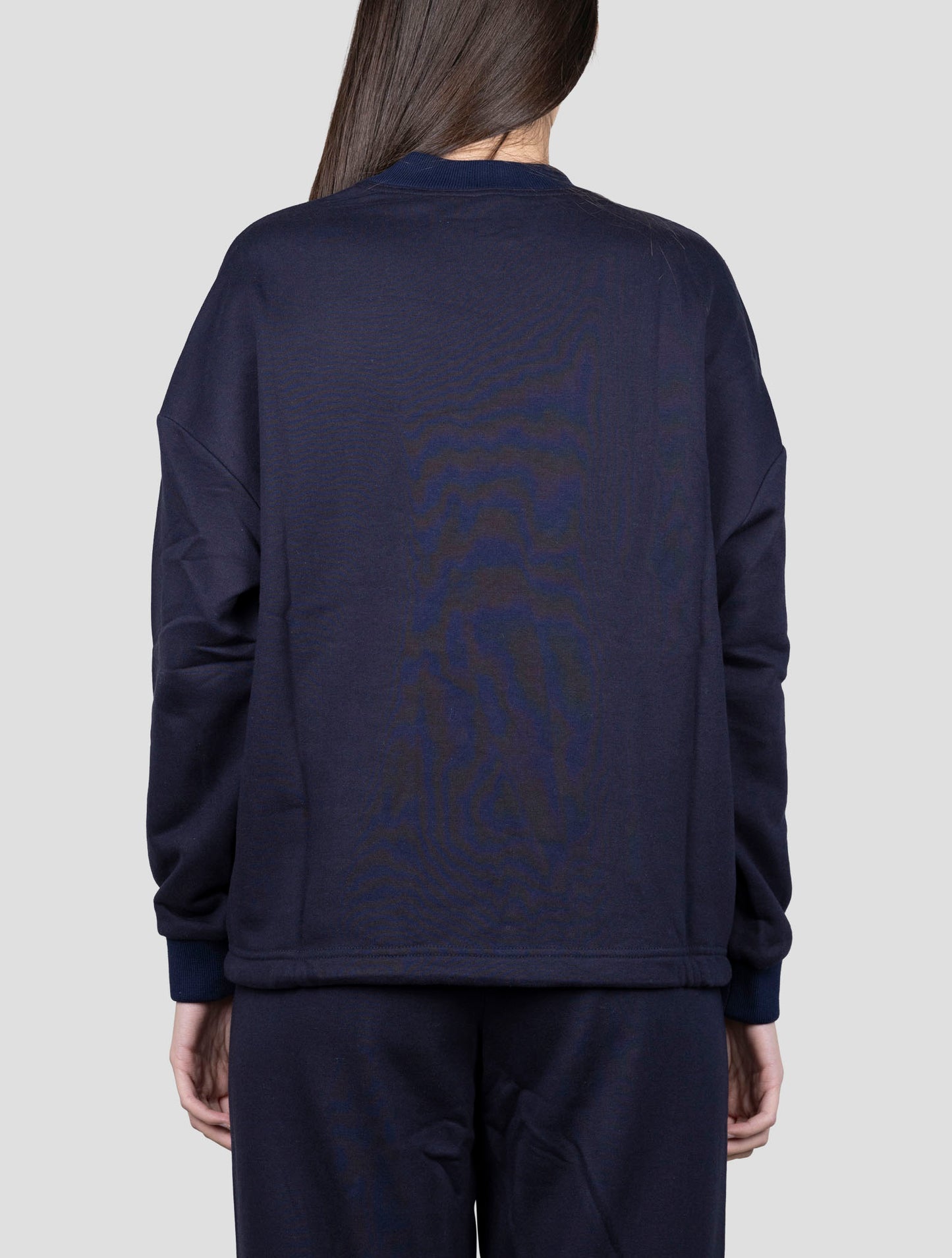 Kiton Blue Cotton Cashmere Sweater Crewneck
