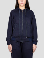 Kiton Blue Cotton Cashmere Sweater Hoodie