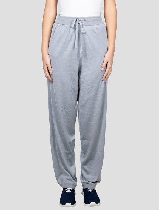 Kiton Gray Silk Cotton Pants